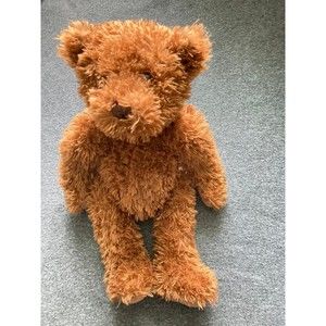 FAO Schwarz 10.5”‎ Seated Plush Brown Teddy Bear – Non-Jointed brown